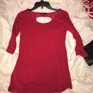 Red half sleeve shirt